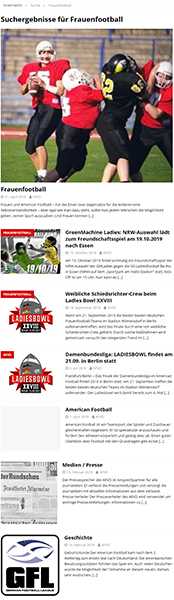 Screenshot 01.05.2021, Webseite afvd.de, Suchergebnisse für Frauenfootball